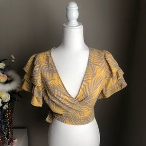 ❤️U.peach crop top blouse